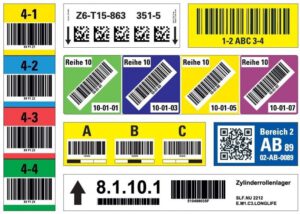 warehouse and rack labeling